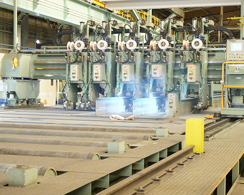 T row welding production line/